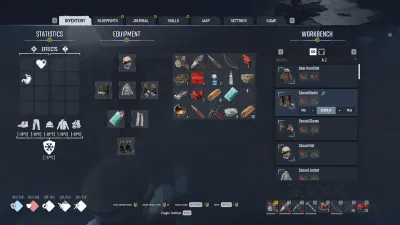 Official Permafrost in-game screenshot illustrating Permafrost Crafting Guide: Tools, Furnace and Wire Recipes